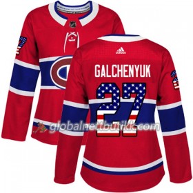 Montreal Canadiens Hockeydrakt Alex Galchenyuk 27 2017-2018 USA Flag Fashion Svart Adidas Authentic - Dame
